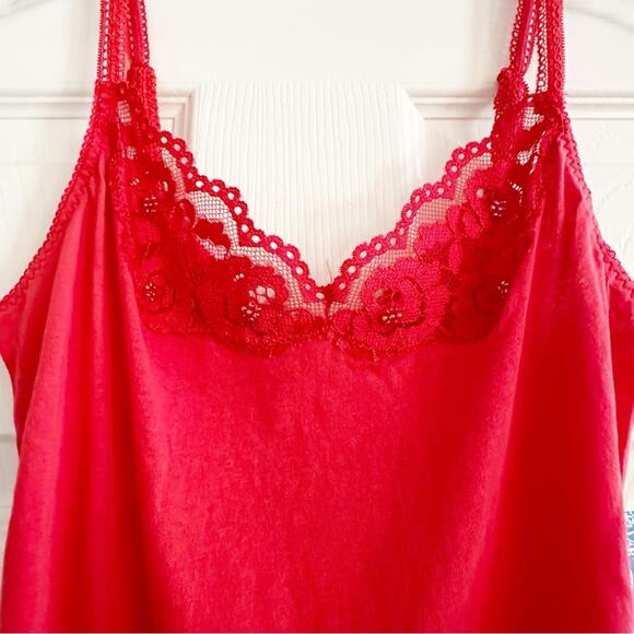 FREE PEOPLE Intimately FP Side of Sass Lace Trim XS Bodysuit Red Lady Bird NWT - Picture 7 of 14